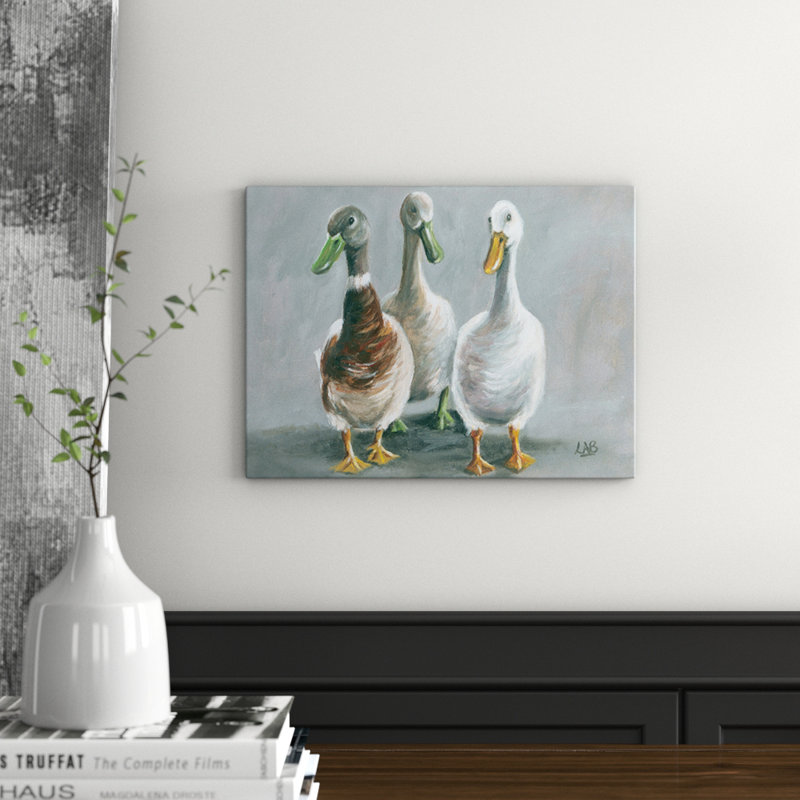 The Three Amigos by Louise Brown - Painting, 30cm H x 40cm W