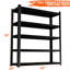 73,41 pouces de hauteur avec tablettes en métal noires et 5 cloisons amovibles - Rangement massif, solide, pour garages, cuisines, bureaux, rangement à assemblage rapide, grande capacité et construction stable, garage, cuisine,
