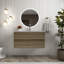 Meuble-lavabo mural 36 po avec comptoir en chêne brut