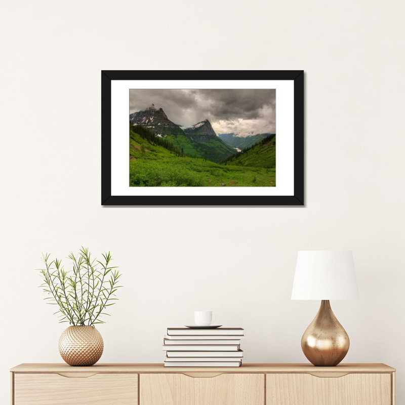 «Approche tempête» par Bill Sherrell, impression sur toile tendue, H 16 po x l 24 po x P 1 po, Papier beaux-arts encadré noir