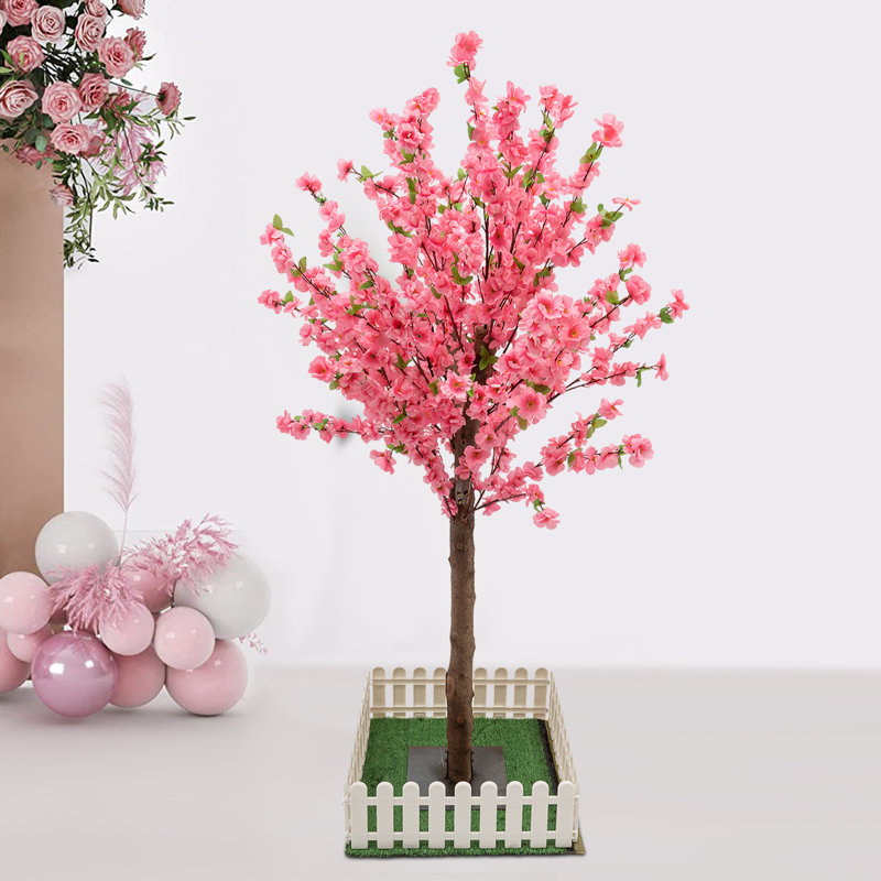 Arbre de cerisier artificiel 59,06 po, Rose