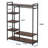 47.24" Rustic Brown Free-Standing Closet Organizer With 6 Storage Shelves And Hanging Bar