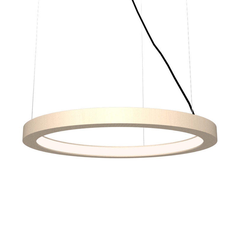 Luminaire suspendu à cadre DEL, H 1,18 po x l 39,37 po x P 39,37 po, Cappuccino biologique