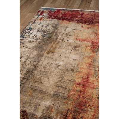 Tapis beige abstrait Metcalf