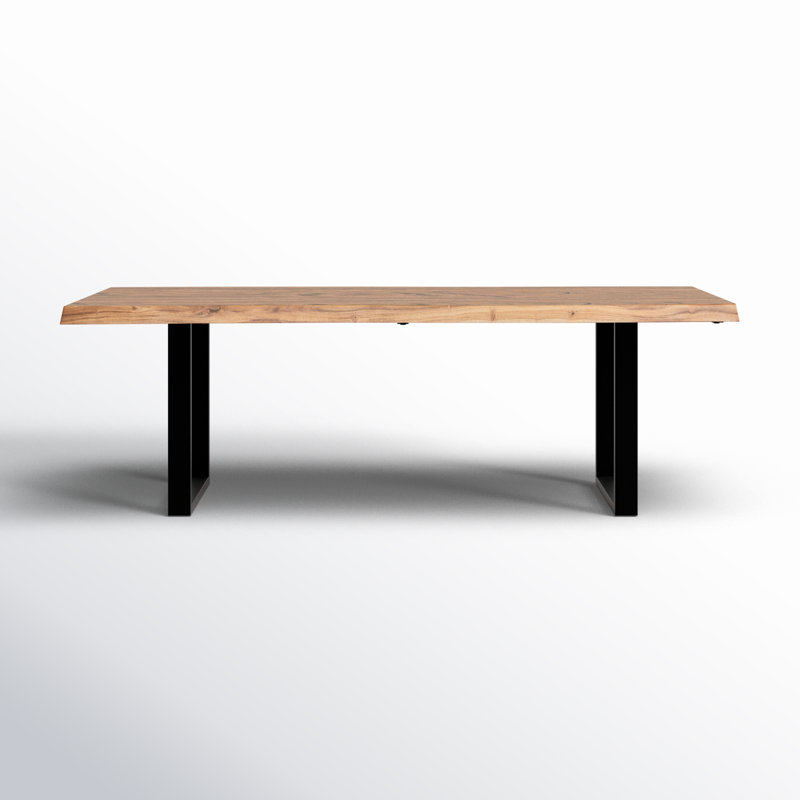 Colin Dining Table, 29.75"H x 79"L x 40"W, Black, Teak