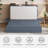 Queen Murphy Bed Chest Modern Transitional with Memory Foam Mattress and USB, Blue-524526268