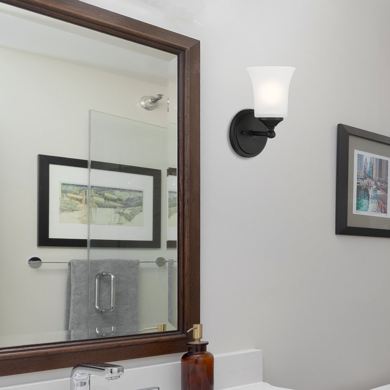 Jesslyn Flush Mounted Sconce, Matte Black
