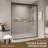 56-60 In. W X 72 In. H Double Sliding Shower Door, Semi-Frameless Bypass Bathroom Sliding Door With 1/4" (6Mm) Tempered Glass For Walk-In Shower, Matte Black-123210151