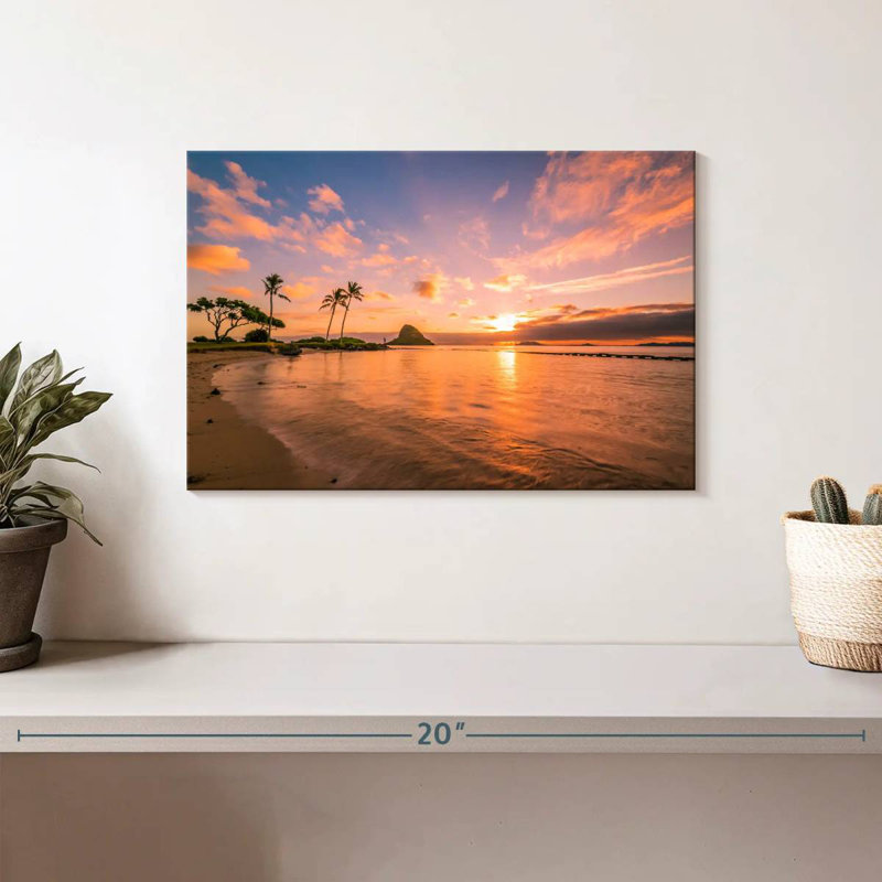 Coucher de soleil tropical Gillard Hawaii, H 8 po x l 12 po