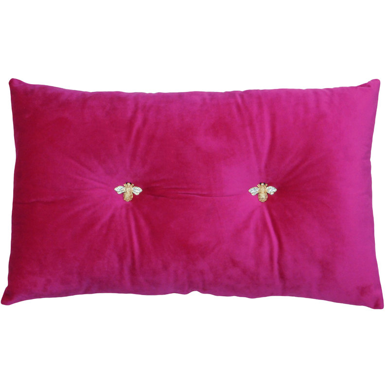 Rectangular Throw Cushion, Fuchsia Pink