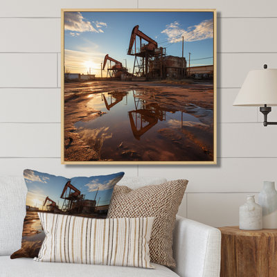 " Texas Oil Field With Oil Drill "