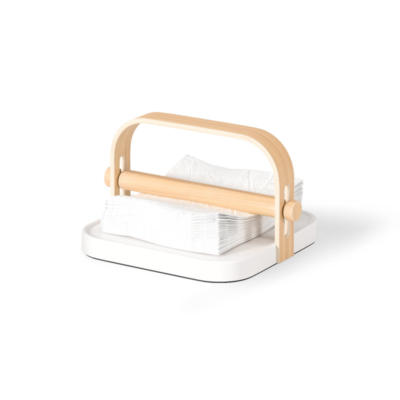 Porte-serviette Bellwood blanc / naturel