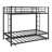 Triple Bunk Bed With Trundle,Two Side Ladder And Guardrails-7322158