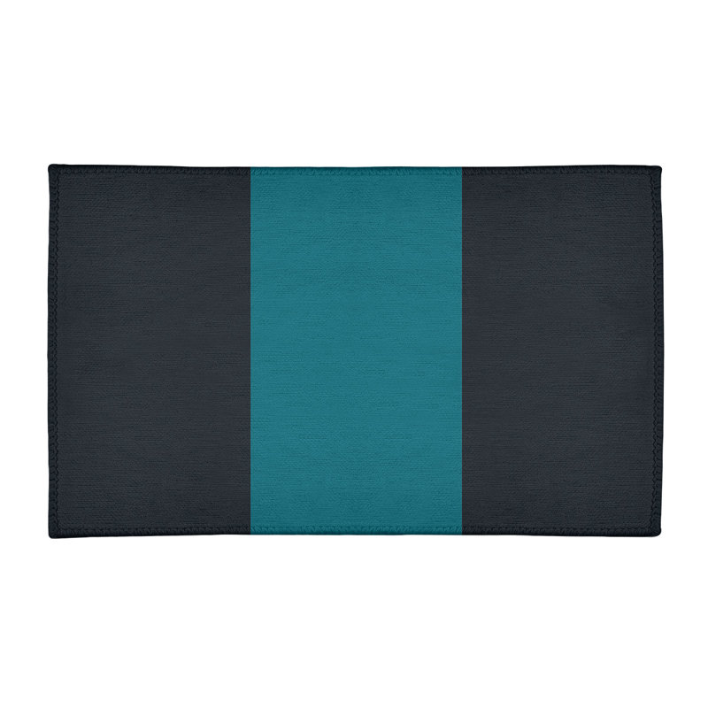 Tapis en poly à rayures de football jacksonville, Rectangle 5 pi x 7 pi