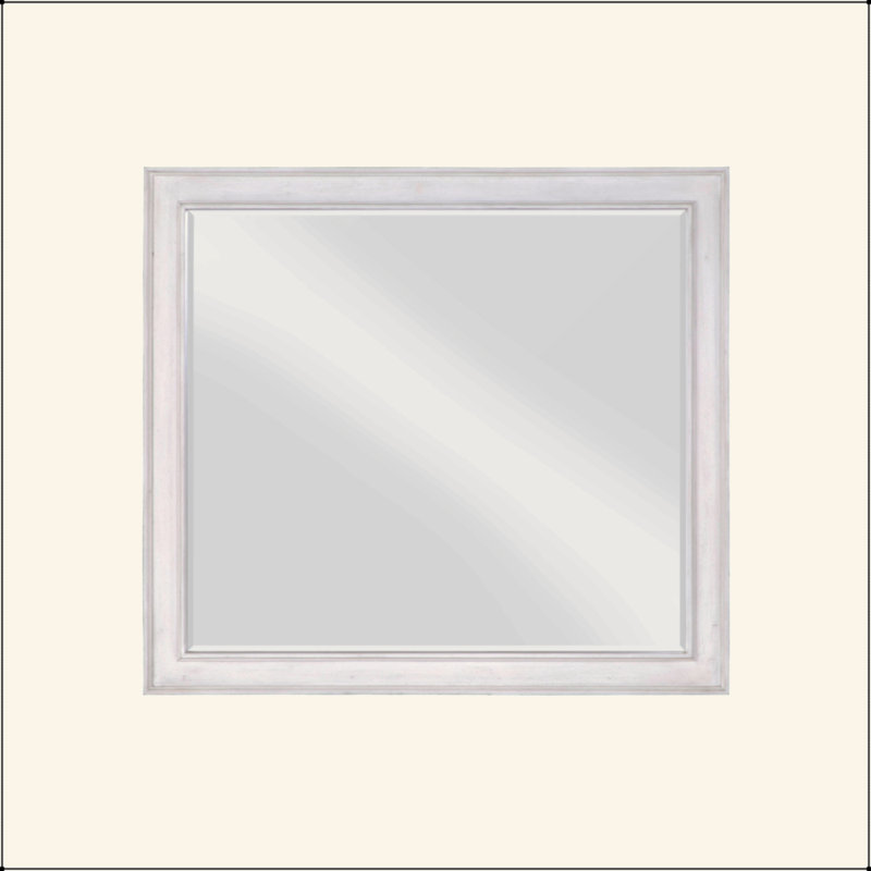 Weathered White Finish Mirror