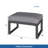 Set Of 2 26" All-Weather Aluminum Patio Ottomans Footrests With Thick Gray Cushions-880544161