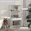 Armoire d'entrée, armoire de plancher de salle de bain de ferme, armoire à linge, organisateur de rangement de salle de bain avec portes et tiroir