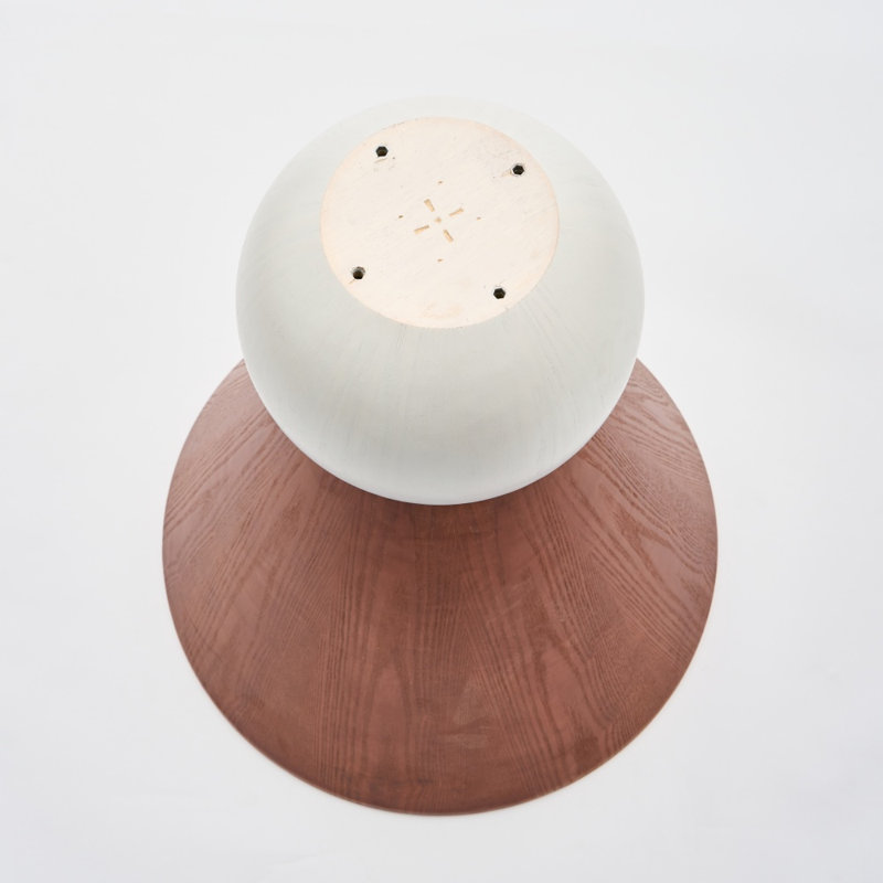 Cone-To-Sphere Dining Table Base Only, High-Quality Solid Wood Pedestal Base