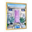 Porte rose de la maison tropicale - Peinture sur toile-67389806-67389815