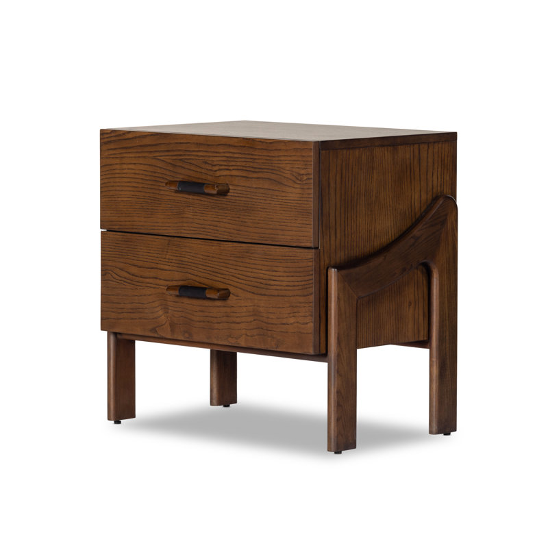 Halston 2 - Drawer Solid Wood Nightstand