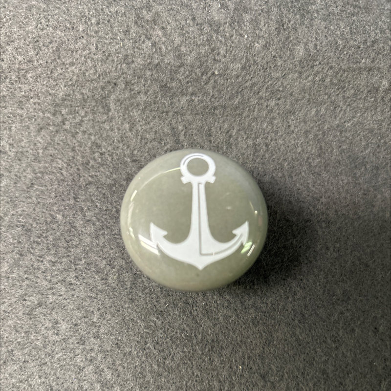 (Paquet de 5) 1-11 / 32 pouces gris avec bouton d'ancrage blanc