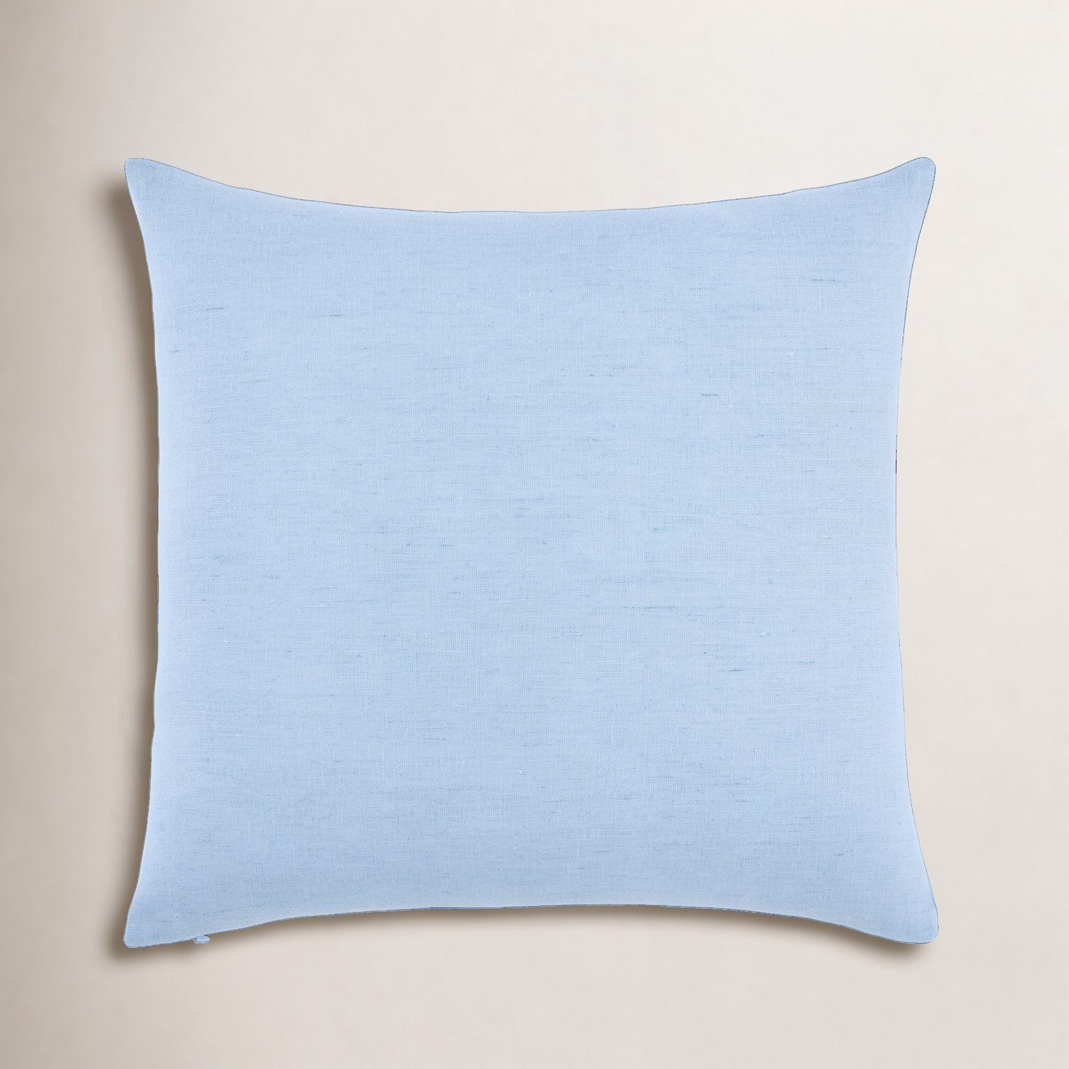Lanie Linen Pillow Cover, Blue, Square 20"