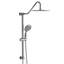 Ensemble de douche - Douche au-dessus de 10 pouces et douche à main, ensemble de douche rond, deux pommes de douche, chrome