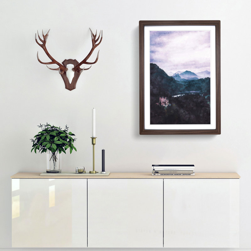 Hohenschwangau Castle - Framed Print, Walnut Framed, 87cm H x 62cm W x 2cm D