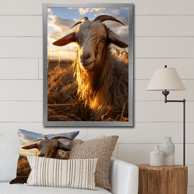 Keeisha Goat Portrait Vibrant II sur toile