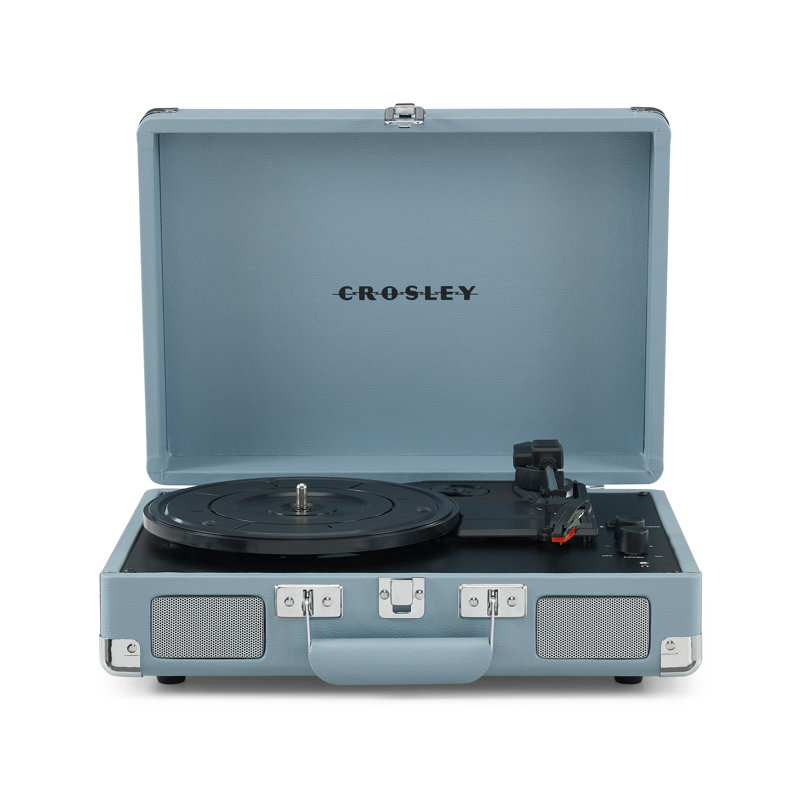 Portable 3 - Speed Turntable Decorative Record Player with Bluetooth, Tourmaline