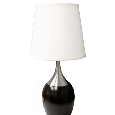 Lampe de table 24 po avec abat-jour blanc 24 po