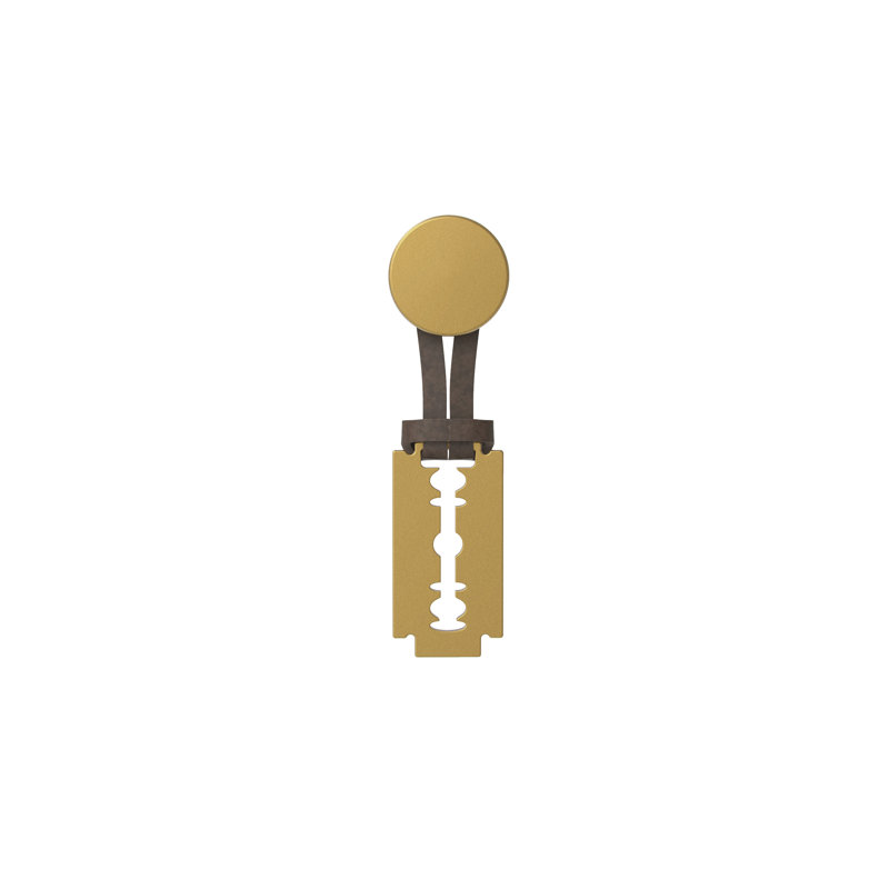 Poignée fantaisie centrale 7/8" fune gales, Bronze champagne
