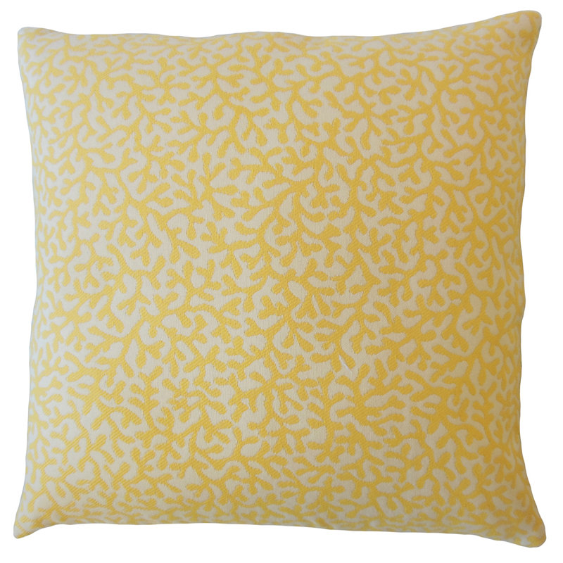 Housse et insert de coussin carré Verena, 20 po x 20 po, Ensoleillé