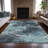 Machine Washable Indoor/Outdoor Xhevrie Teal Rug-111925037