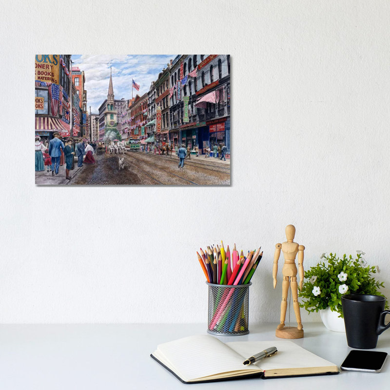 Boston 1 Piece Wrapped Canvas Wall Art, 20.32 cm H x 30.48 cm W