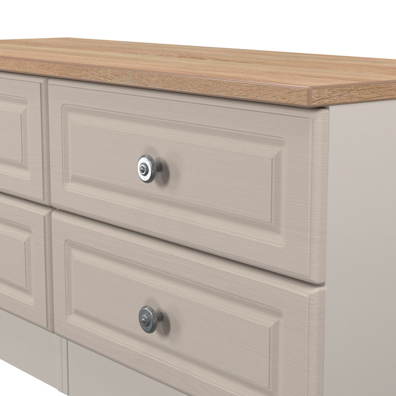 110 cm W Chest of 4 Drawers, Beige