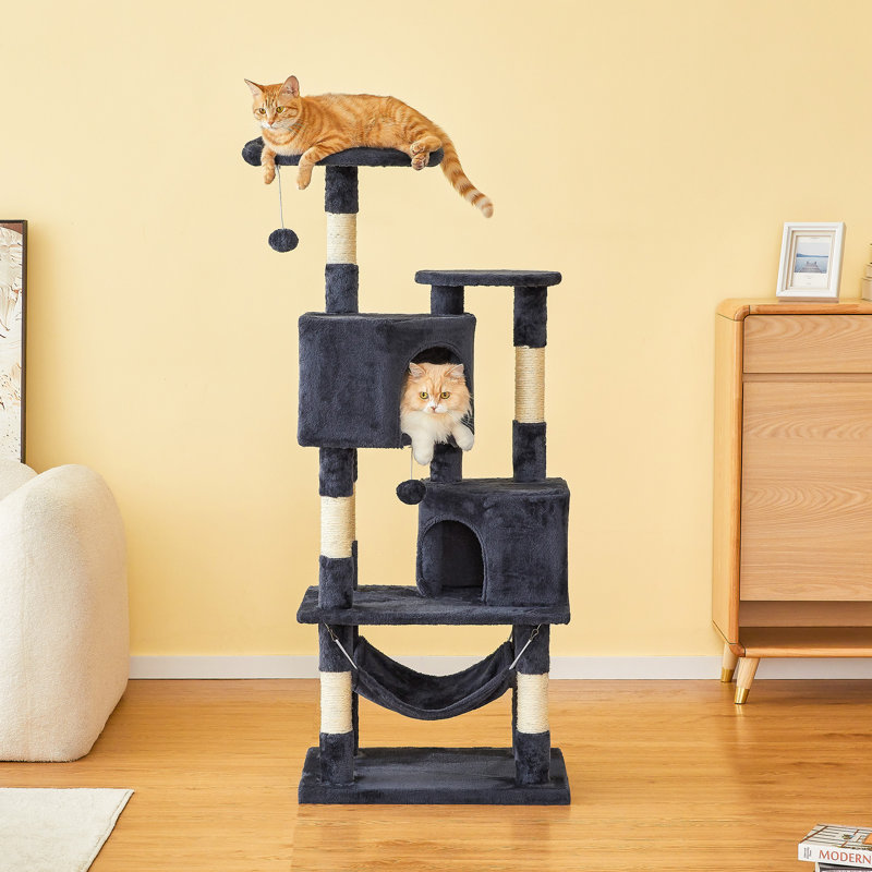 Habitation pour chat 55 po Bineta, Gris fumé