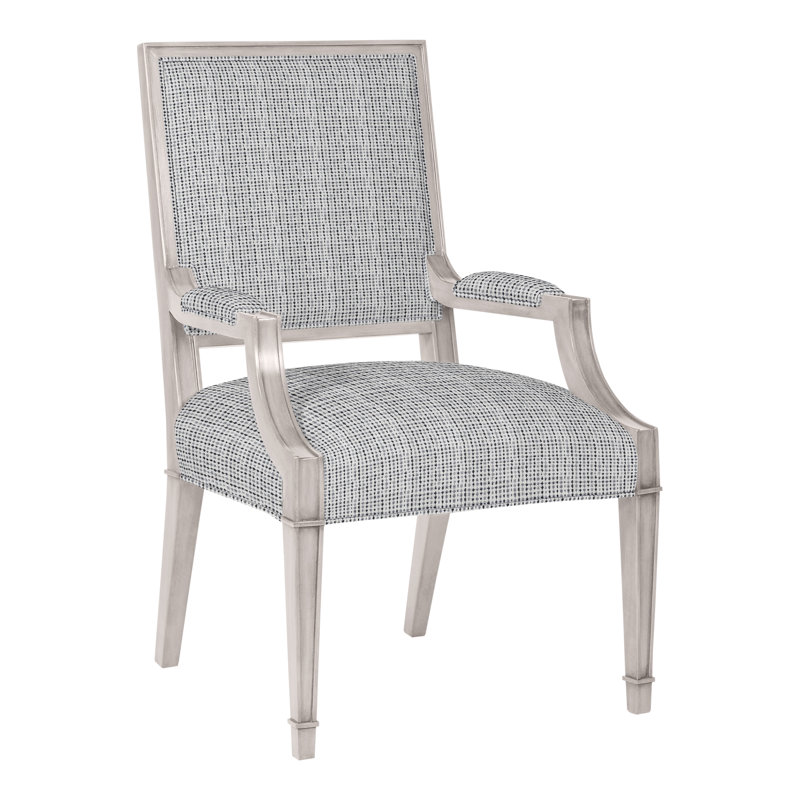 Michael Weiss Leighton Arm Chair, Dove Gray, Impala Linen, No