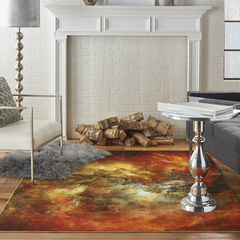 Tapis rouge Modern, Rectangle 5 pi 3 po x 7 pi 3 po