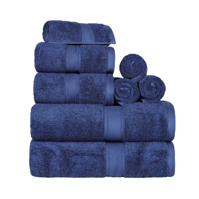 Renata 8 Piece 800 GSM Certified Egyptian Cotton Towel Set 