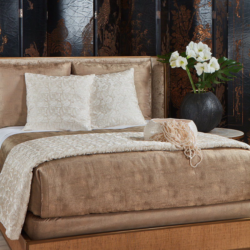 La Sirene Square Pillow Cover & Insert, Powder