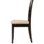 De 2 chaises d'appoint cappuccino avec rembourrage beige - dossier géométrique, salle à manger et coussin confortable