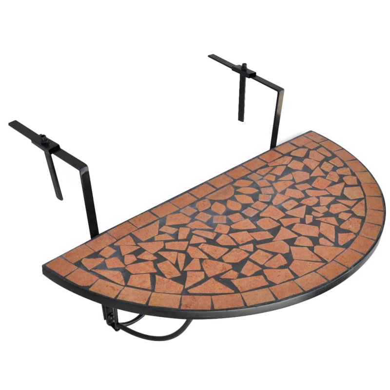 Brozak Foldable Balcony Table, Brown
