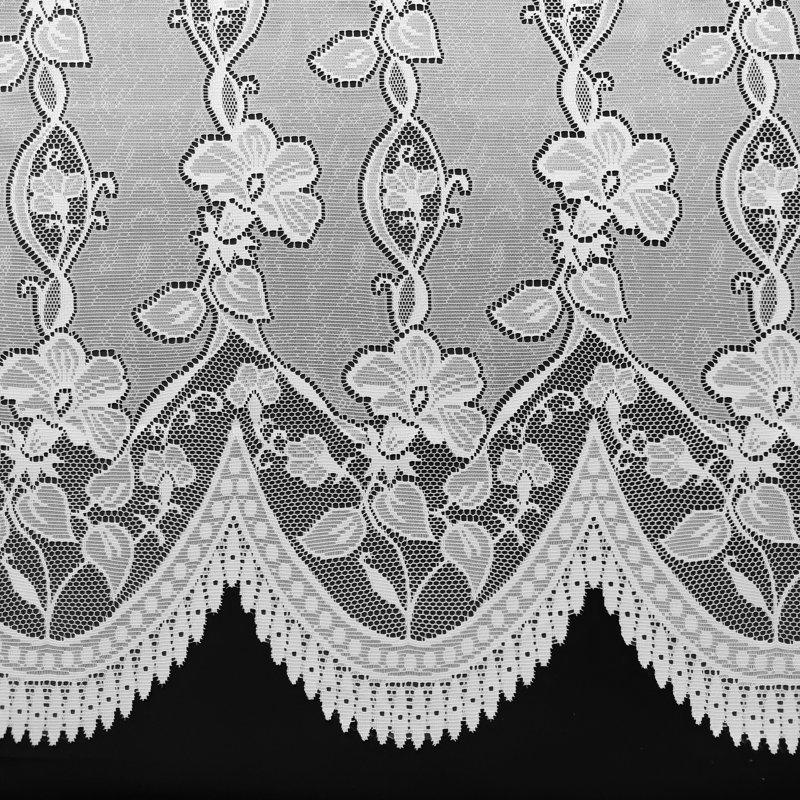 Joey Lace Semi Sheer Curtain Single Panel, 200cm Width x 137cm Drop