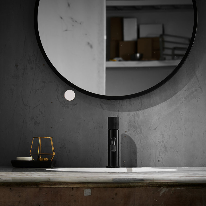 Contemporary Black Faucet - Robinet de lavabo de salle de bain avec laiton et céramique pour un mélange d'eau chaude et moderne moderne