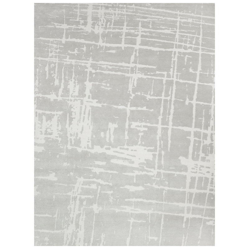 Wool Abstract Area Rug, Rectangle 9' x 12'