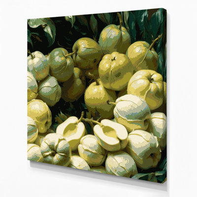 Art mural sur toile fruitier vert Sapote
