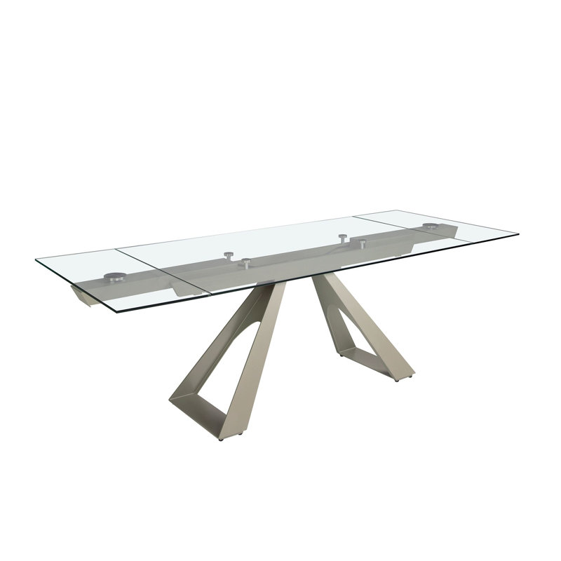 Extendable Glass Top Dining Table