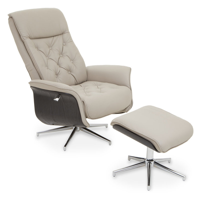 Zora 83cm Wide Swivel Standard Recliner, Mink
