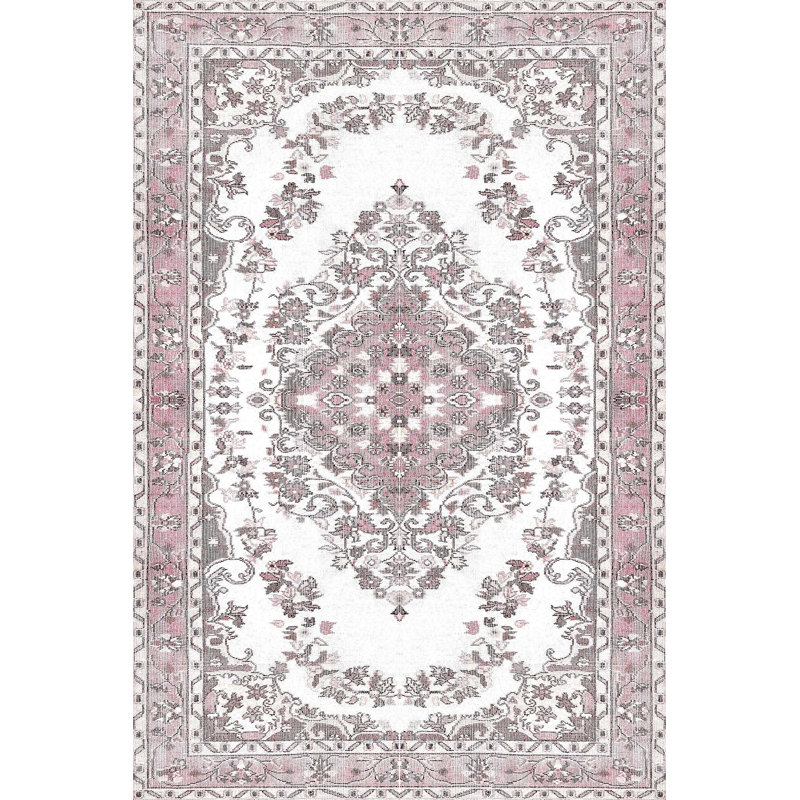 Stylish Woven Carpet (4 x 6 Feet), 100% Polyester, 0.3 in Pile Height | Antibacterial, Non-Slip PVC Dot Underside | Machine Washable, 3D Digital Printed Design | Perfect for Living Room, Bedroom & Office Decor